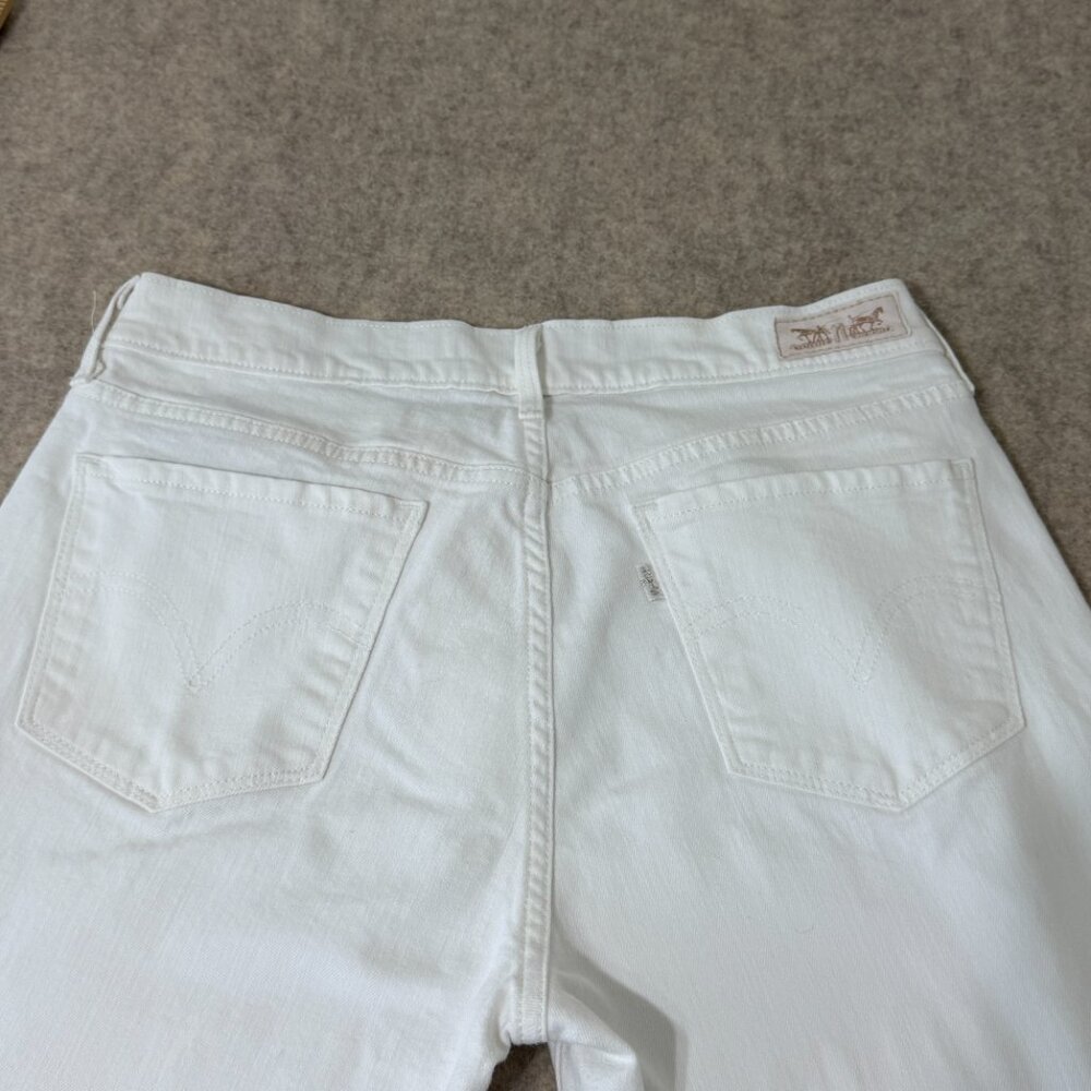 Levi’s 505 Straight Leg White Jeans Women’s Size 6 Classic Denim - Picture 12 of 16